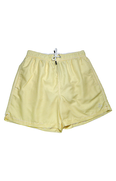 Il Gufo halo-stripe cotton shorts - Yellow